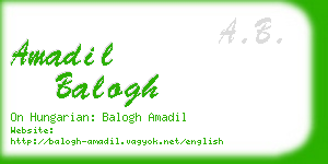 amadil balogh business card